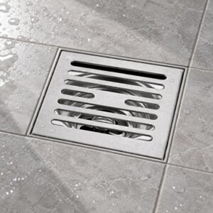 JOMOLA 100 x 100 mm stainless steel floor drain