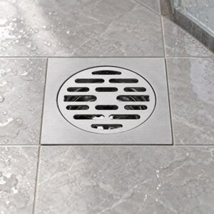 JOMOLA 100 x 100 mm stainless steel floor drain