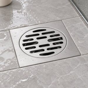 JOMOLA 100 x 100 mm stainless steel floor drain