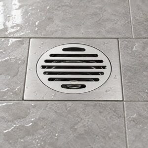 JOMOLA 100 x 100 mm stainless steel floor drain