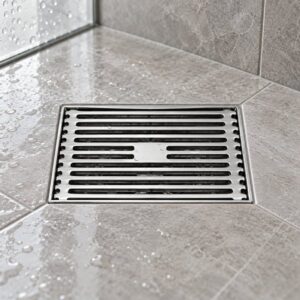 JOMOLA 120 x 120 mm stainless steel floor drain