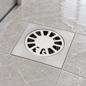 JOMOLA 100 x 100 mm stainless steel floor drain