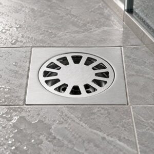 JOMOLA 100 x 100 mm stainless steel floor drain