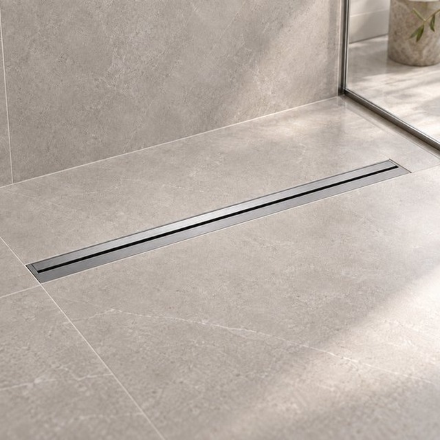 JOMOLA stainless steel satin floor drain