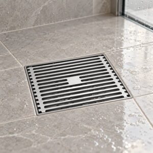 JOMOLA 150 x 150 mm stainless steel floor drain