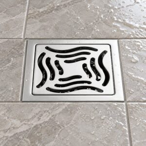 JOMOLA 100 x 100 mm stainless steel floor drain