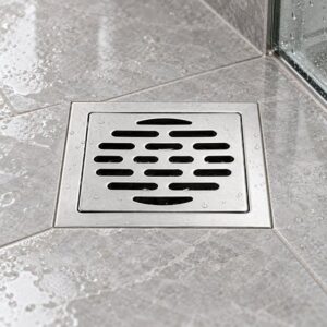 JOMOLA 100 x 100 mm stainless steel floor drain