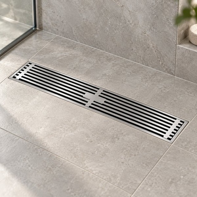 JOMOLA stainless steel satin floor drain