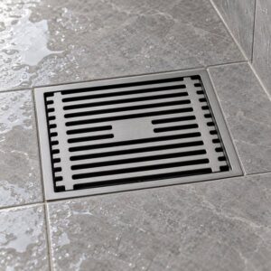 JOMOLA 100 x 100 mm stainless steel floor drain