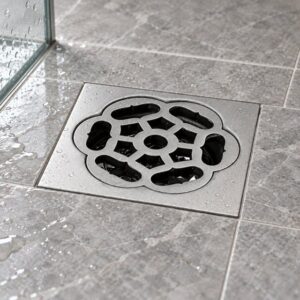 JOMOLA 100 x 100 mm stainless steel floor drain