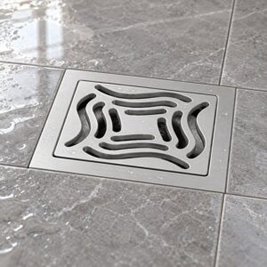 JOMOLA 100 x 100 mm stainless steel floor drain
