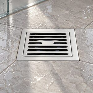 JOMOLA 100 x 100 mm stainless steel floor drain