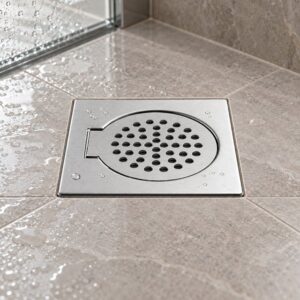 JOMOLA 150 x 150 mm stainless steel floor drain