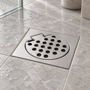 JOMOLA 100 x 100 mm stainless steel floor drain