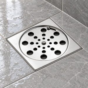 JOMOLA 94 x 94 mm stainless steel floor drain
