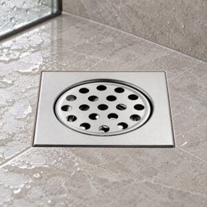JOMOLA 100 x 100 mm stainless steel floor drain