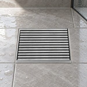 JOMOLA 100 x 100 mm stainless steel floor drain