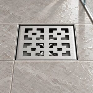JOMOLA 100 x 100 mm stainless steel floor drain
