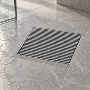 JOMOLA 150 x 150 mm stainless steel floor drain