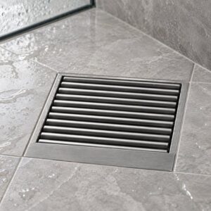 JOMOLA 80 x 80 mm stainless steel floor drain