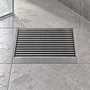 JOMOLA 80 x 140 mm stainless steel floor drain