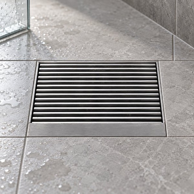 JOMOLA Stainless Steel Floor Drain 80x140mm Satin Finish | SUS 304