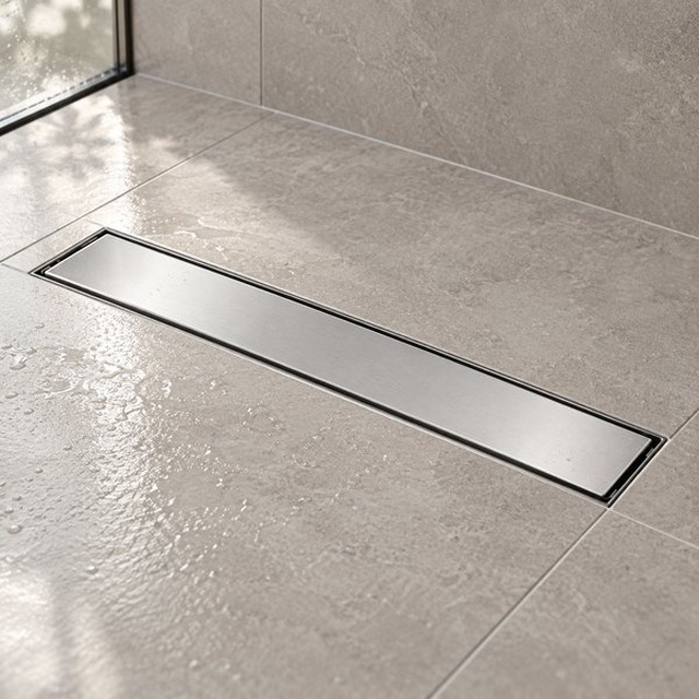 JOMOLA Stainless Steel Floor Drain 200-1000mm Satin Finish | SUS 304/201