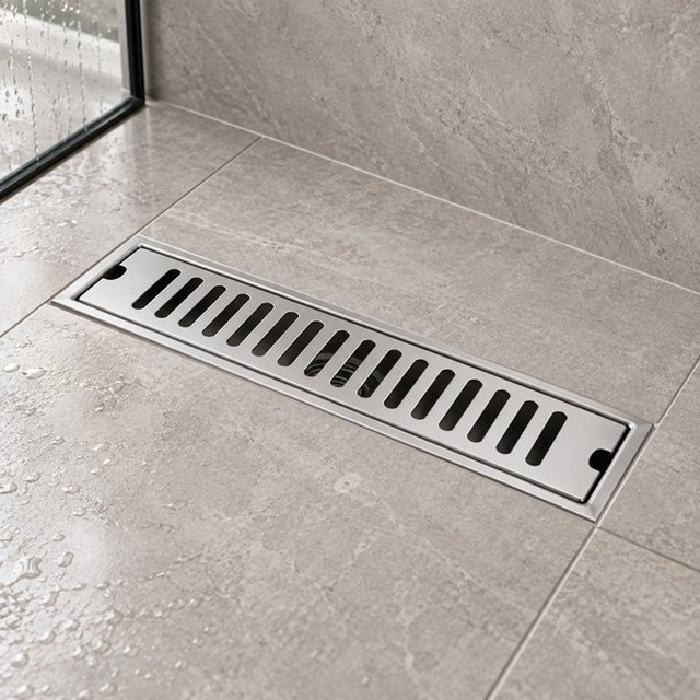 JOMOLA Stainless Steel Floor Drain 200-1000mm Satin Finish | SUS 304 & 201