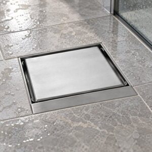 JOMOLA 150 x 150 mm stainless steel floor drain
