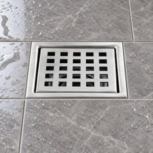 JOMOLA 100 x 100 mm stainless steel floor drain