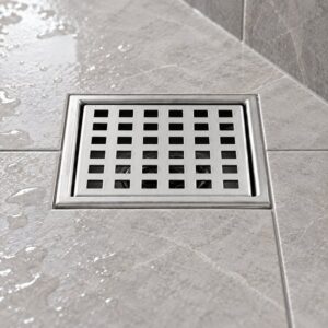JOMOLA 110 x 110 mm stainless steel floor drain