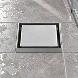 JOMOLA 80 x 80 mm stainless steel floor drain