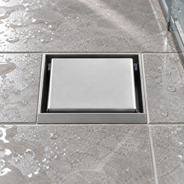 JOMOLA 80 x 80 mm stainless steel floor drain