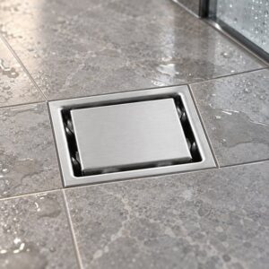 JOMOLA 100 x 100 mm stainless steel floor drain
