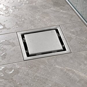 JOMOLA 100 x 100 mm stainless steel floor drain