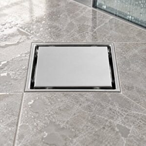 JOMOLA 150 x 150 mm stainless steel floor drain