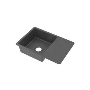 JOMOLA Undermount Quartz Kitchen Sink 800x500mm Black Granite Composite