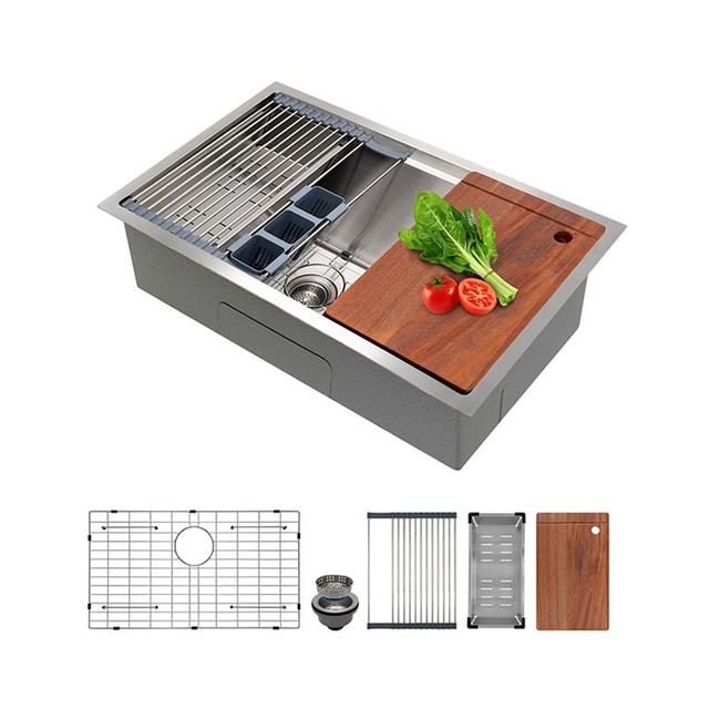 JOMOLA JOMOLA Topmount Kitchen Sink Brushed PVD Black 760x480mm | Large Capacity