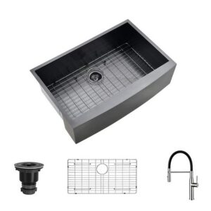 JOMOLA JOMOLA Apron Front Stainless Steel Double Bowl Kitchen Sink 33"x21"x10"