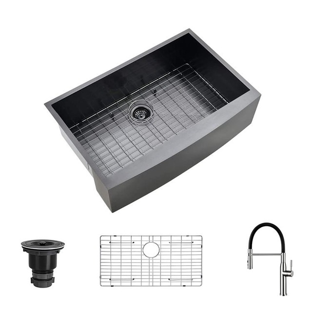 JOMOLA JOMOLA Apron Front Stainless Steel Double Bowl Kitchen Sink 33