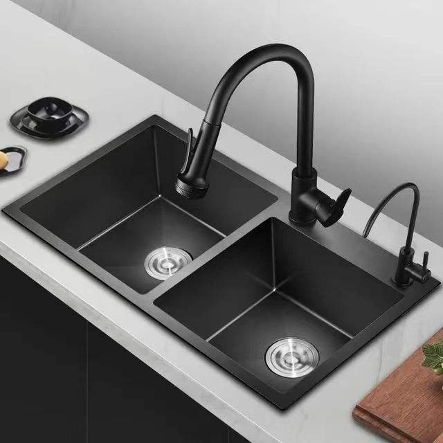 JOMOLA JOMOLA Kitchen Sink Topmount 820x450mm Brushed PVD Black