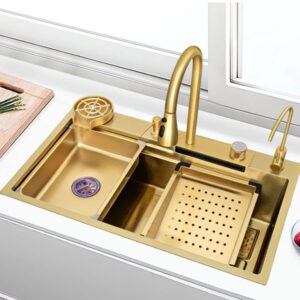 JOMOLA Handmade Stainless Steel Sink 750x450mm Topmount | Brushed Finish