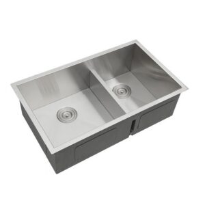 JOMOLA Handmade Stainless Steel Sink Double Bowl 32x19x10 | Undermount