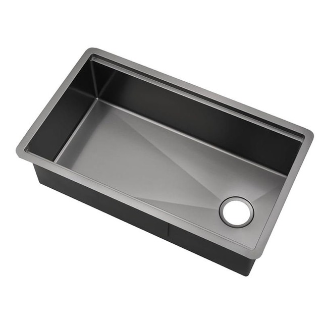 JOMOLA Handmade Stainless Steel Sink 810x480mm Topmount | PVD Black