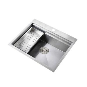 JOMOLA Handmade Stainless Steel Sink 800x400mm Topmount | PVD Black | Big Basket