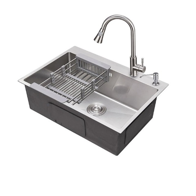 JOMOLA JOMOLA Topmount Kitchen Sink 650x460mm Brush Finish | Strainer & Basket