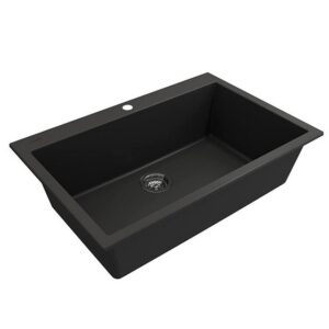 JOMOLA Quartz Kitchen Sink 500x430mm Topmount | Black/Ivory/Oatmeal