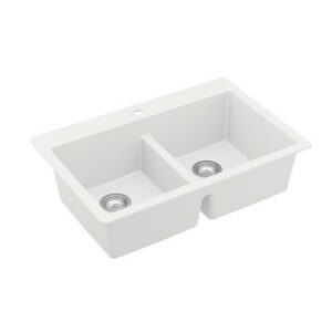 JOMOLA Undermount Quartz Kitchen Sink 600x480mm Black Granite Composite