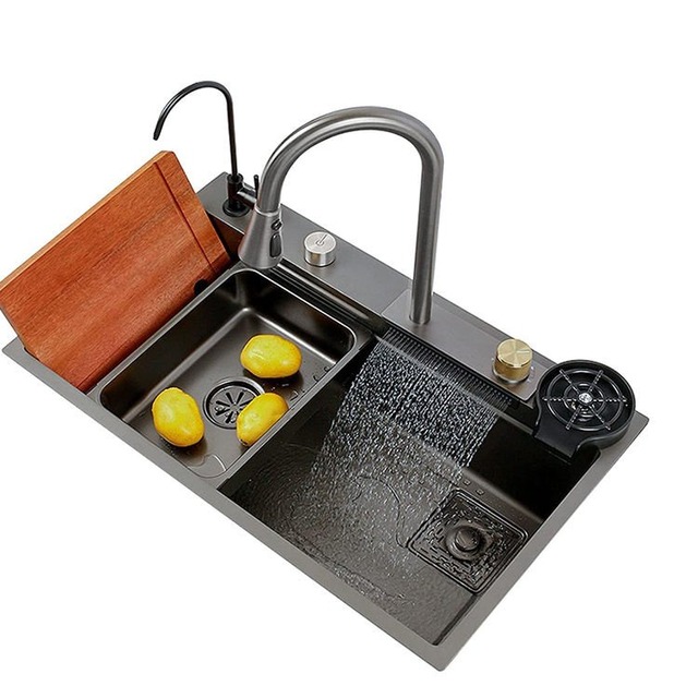 JOMOLA JOMOLA Abovecounter Stainless Steel Single Bowl Kitchen Sink | PVD Black